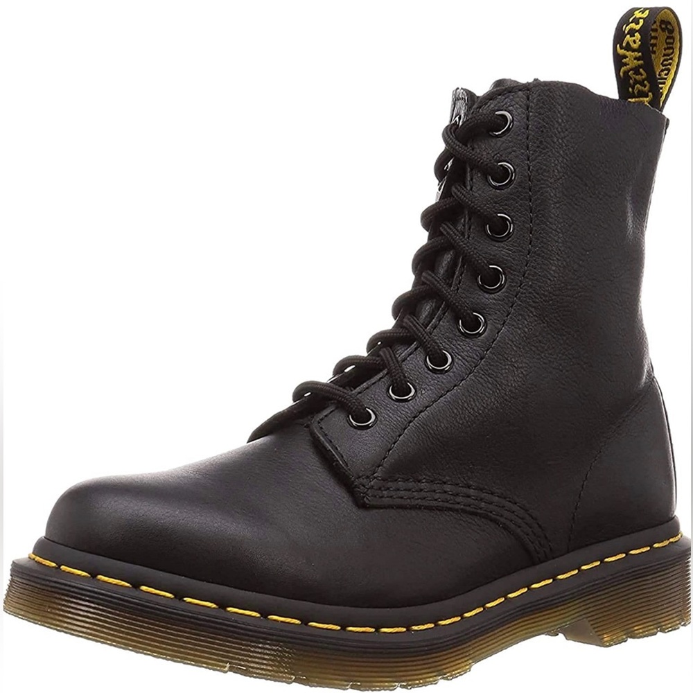 Doc Martens 1460 Pascal Gold Chroma Black Boots Unisex US Mens & Womens Size 13